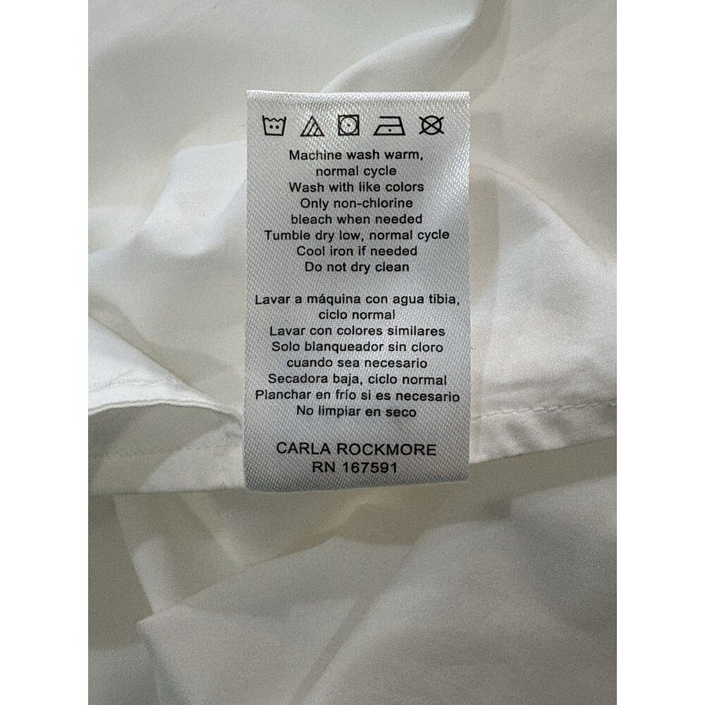 Carla Rockmore Womens White Everyday Everywhere Shirt Dress Size XL - Picture 10 of 10